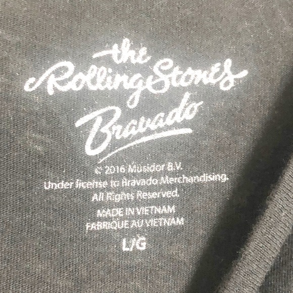 THE ROLLING STONES black Tour 1978 T Shirt Tee Cap sleeve SIZE LARGE EUC - Picture 6 of 8